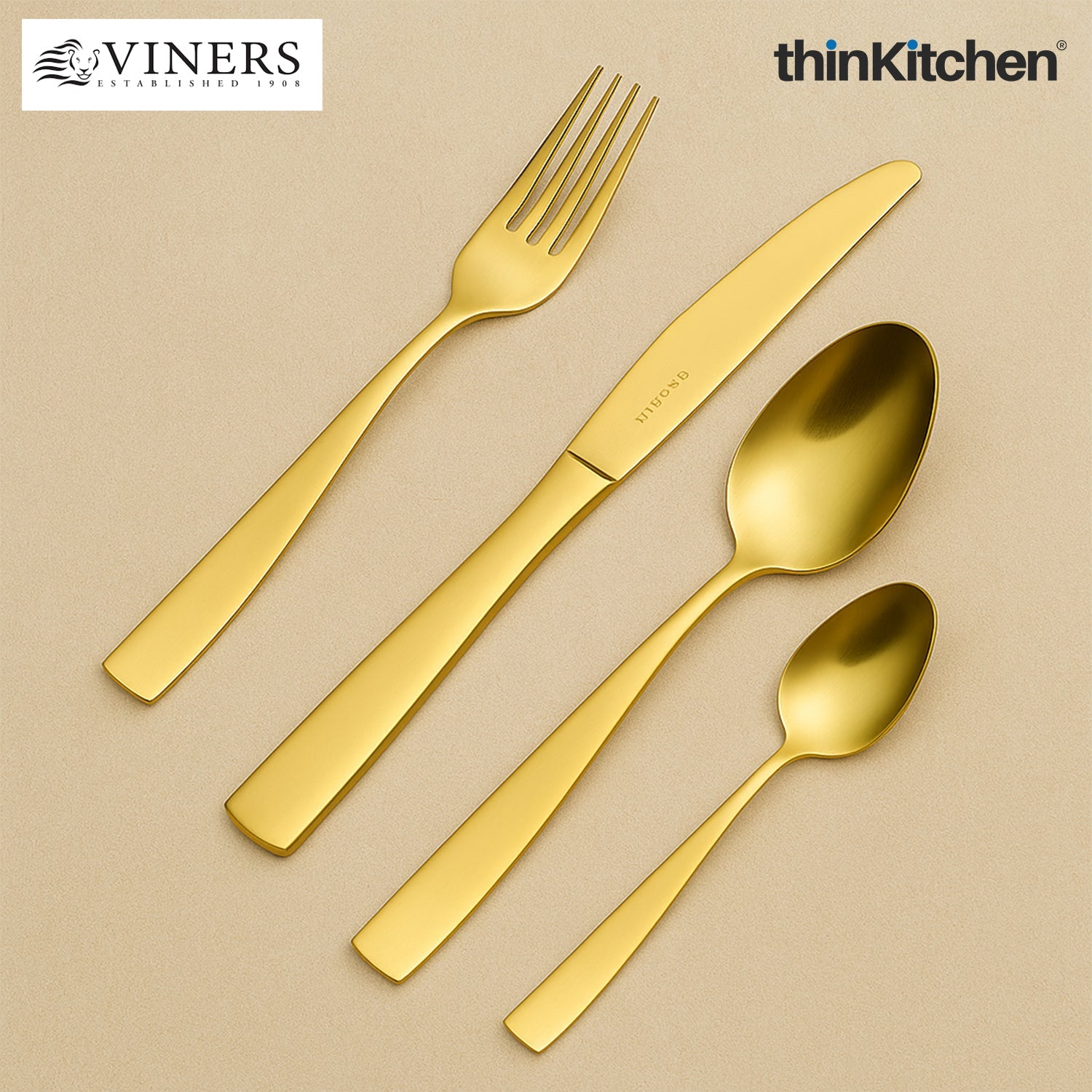 Viners Everyday Purity Gold 18/0 16-Piece Cutlery Set - 1