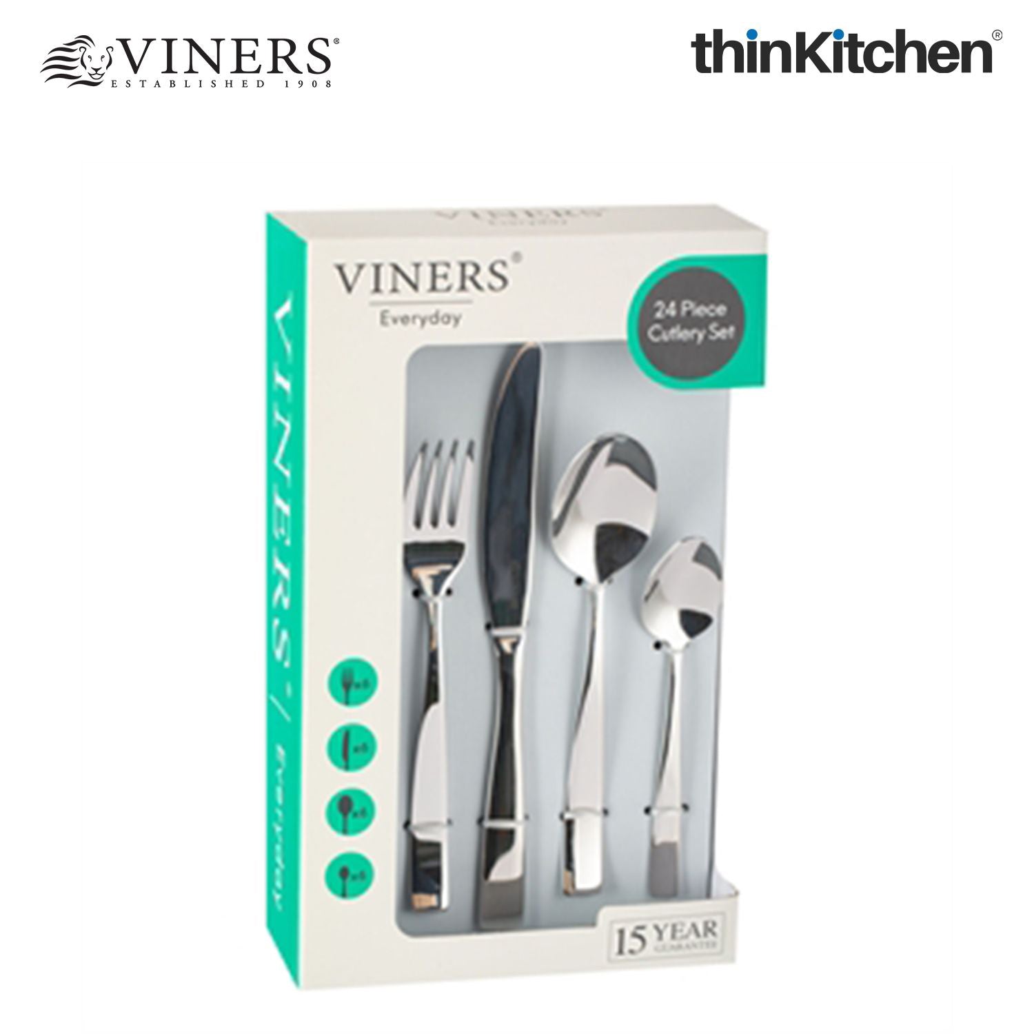 Viners Everyday Purity 18/0 24-Piece Cutlery Giftbox Set - 1