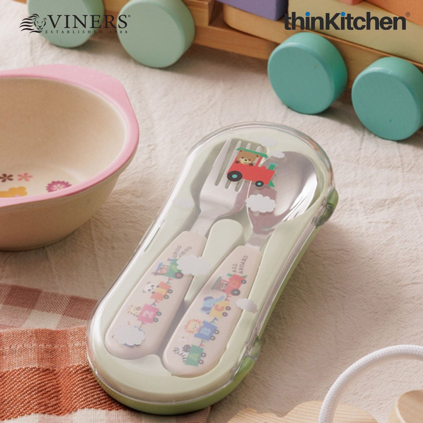 Viners 2-Piece Cutlery Travel Set (Fork, Spoon & Travel Case)