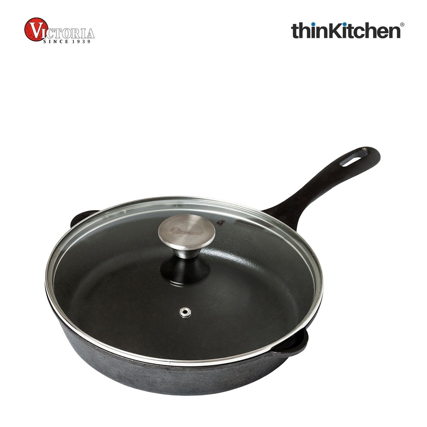 Victoria Round 10-Inch Glass Lid for Cast Iron Skillet or Pan, Custom Made for Only Victoria Brand, Diameter 9.5-Inch