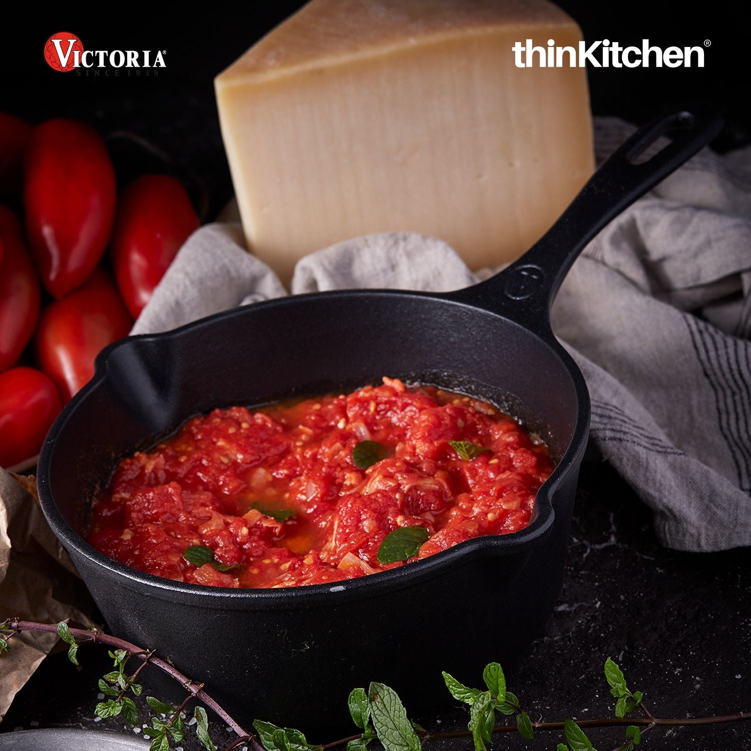 Victoria Cast Iron Saucepan, Cast Iron Melting Pot, Made in Colombia, 0.45QT - 2