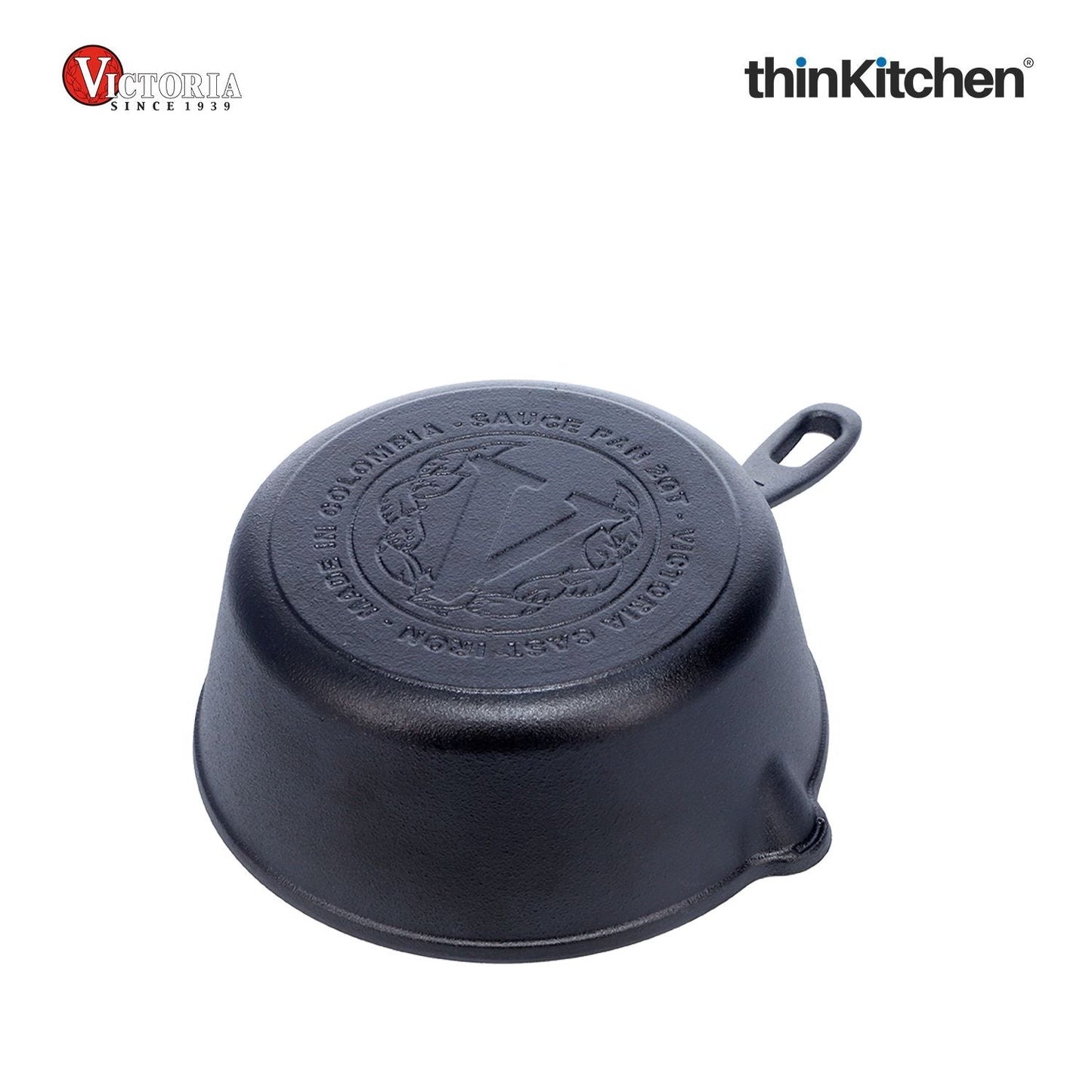 Victoria Cast Iron Saucepan, Cast Iron Melting Pot, Made in Colombia, 0.45QT