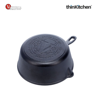 Victoria Cast Iron Saucepan, Cast Iron Melting Pot, Made in Colombia, 0.45QT