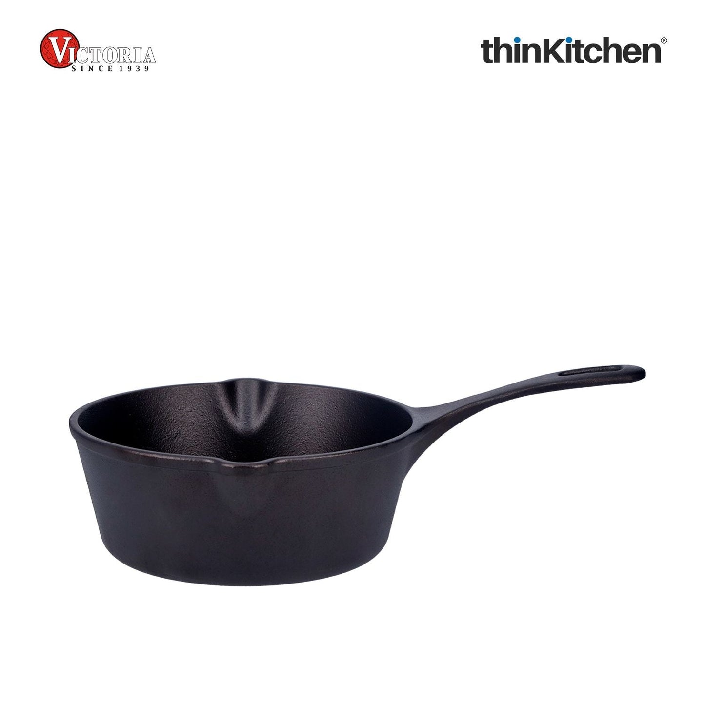 Victoria Cast Iron Saucepan, Cast Iron Melting Pot, Made in Colombia, 0.45QT