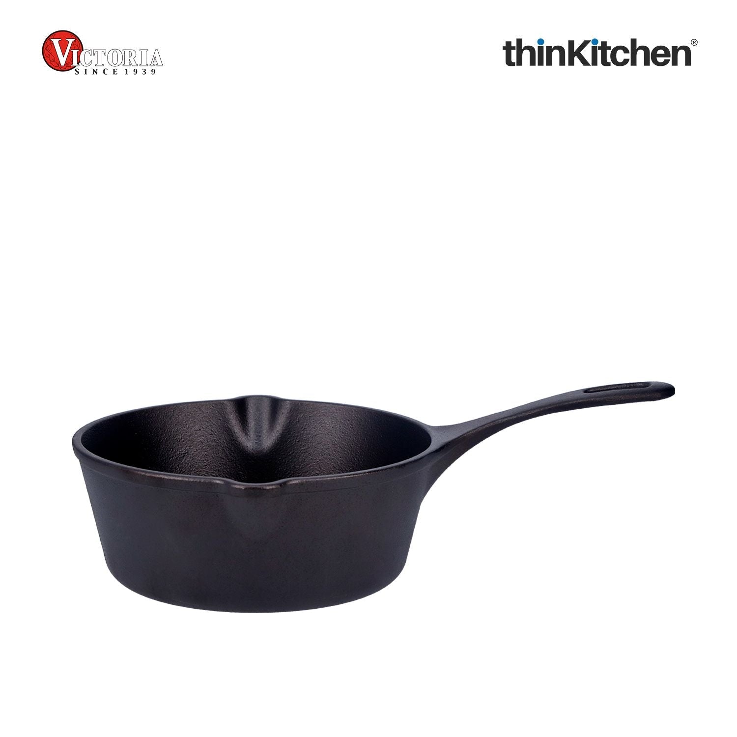 Victoria Cast Iron Saucepan, Cast Iron Melting Pot, Made in Colombia, 0.45QT - 6