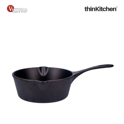 Victoria Cast Iron Saucepan, Cast Iron Melting Pot, Made in Colombia, 0.45QT