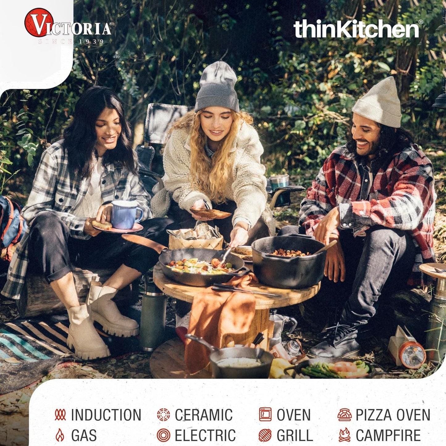 Victoria Pre-Seasoned Cast Iron Comal Griddle Pan 10.5 Inch with Long Handle | Durable Cast Iron Pan for Dosa, Tortilla, Pancake, Crepe & Roti | Grill Pan Made in Colombia