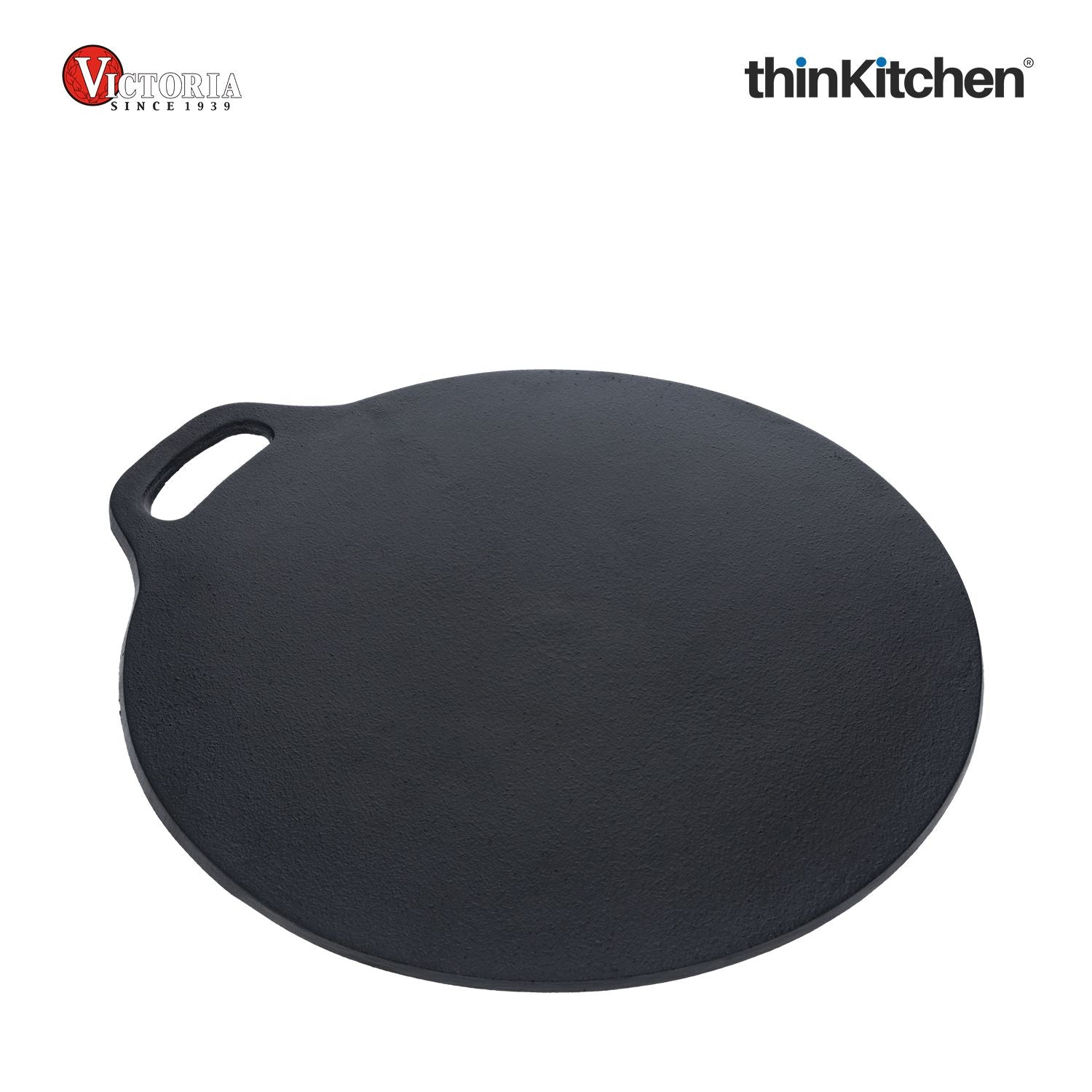 Victoria 12-Inch Cast Iron Tawa Dosa Pan | Pre-Seasoned Cast Iron Dosa Tawa, Crepe & Pizza Pan with Loop Handle | Durable Cast Iron Dosa Pan Made in Colombia - 2