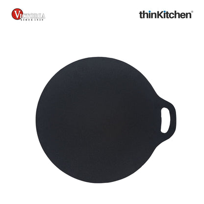 Victoria 12-Inch Cast Iron Tawa Dosa Pan | Pre-Seasoned Cast Iron Dosa Tawa, Crepe & Pizza Pan with Loop Handle | Durable Cast Iron Dosa Pan Made in Colombia