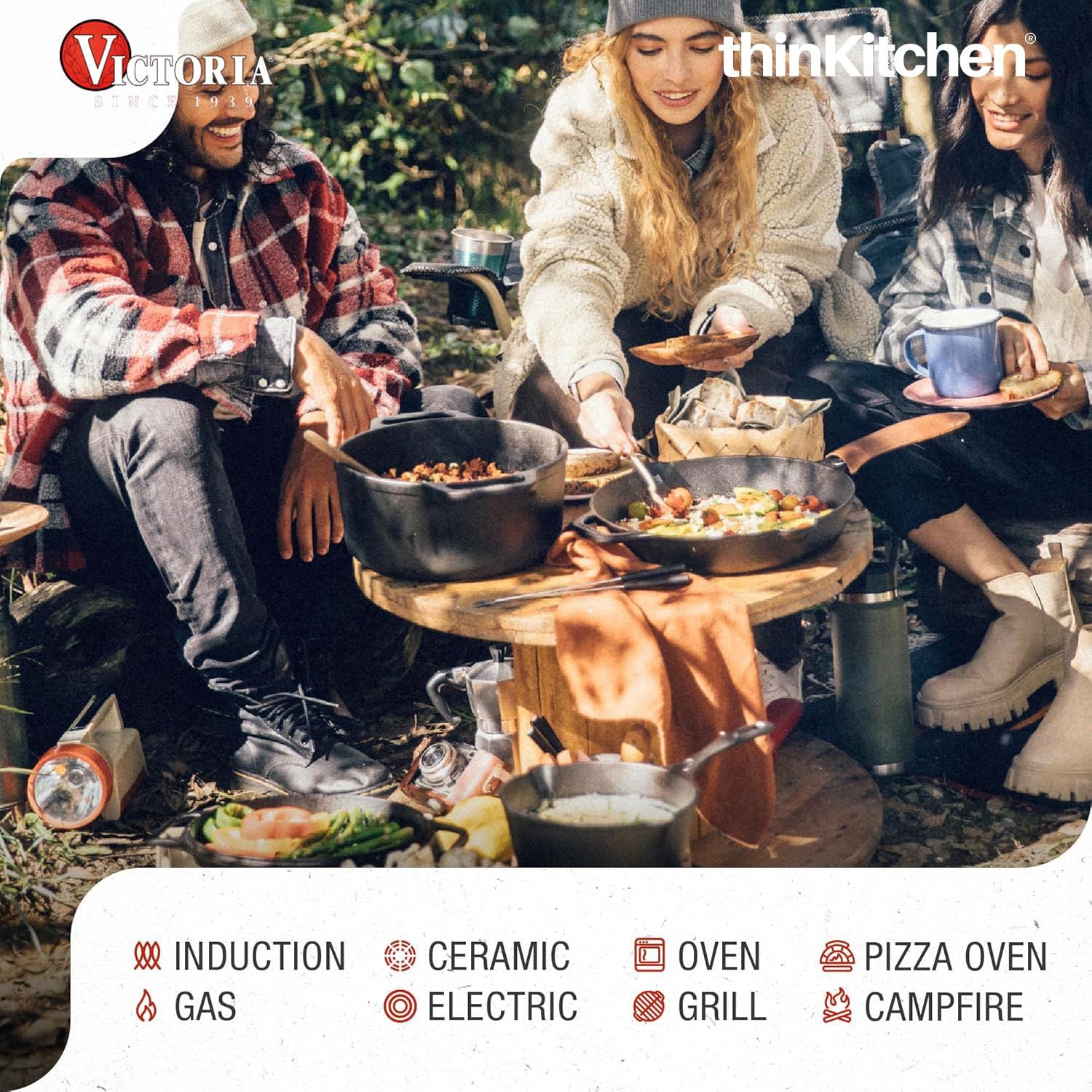 Victoria 6-Quart Cast Iron Dutch Oven with Lid and Dual Loop Handles, Seasoned with Flaxseed Oil, Made in Colombia,Black - 10