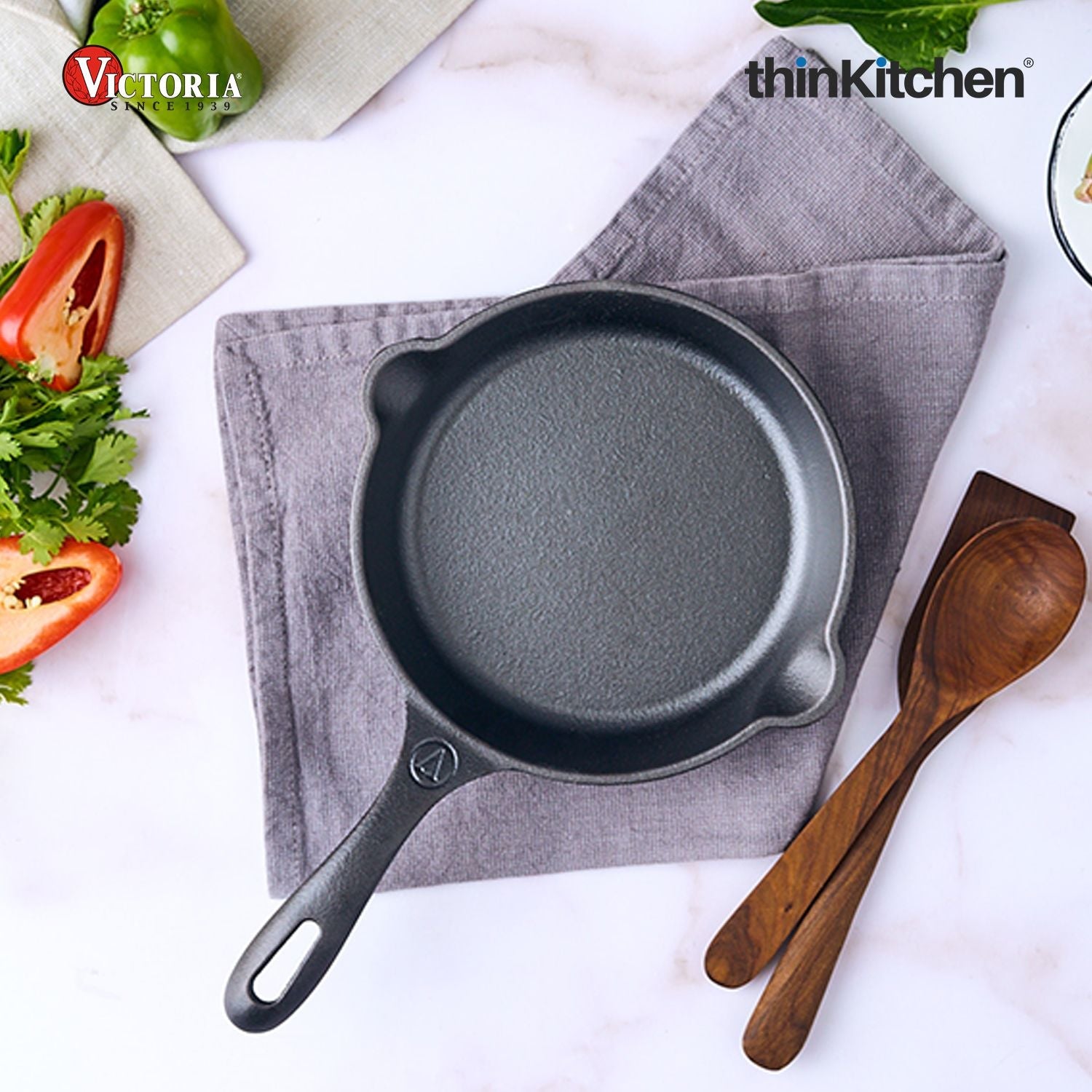 Victoria 6.5 Inch Mini Cast Iron Skillet. Small Frying Pan,Seasoned with 100% Kosher Certified Non-GMO Flaxseed Oil (SKL-206) - 1
