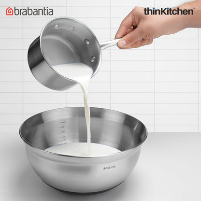 Brabantia Matt Steel Profile Mixing Bowl, 3.0L