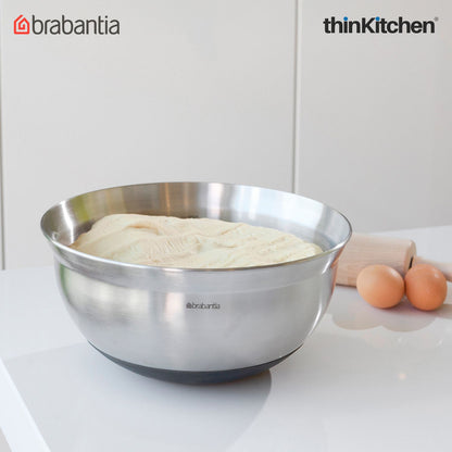 Brabantia Matt Steel Profile Mixing Bowl, 3.0L