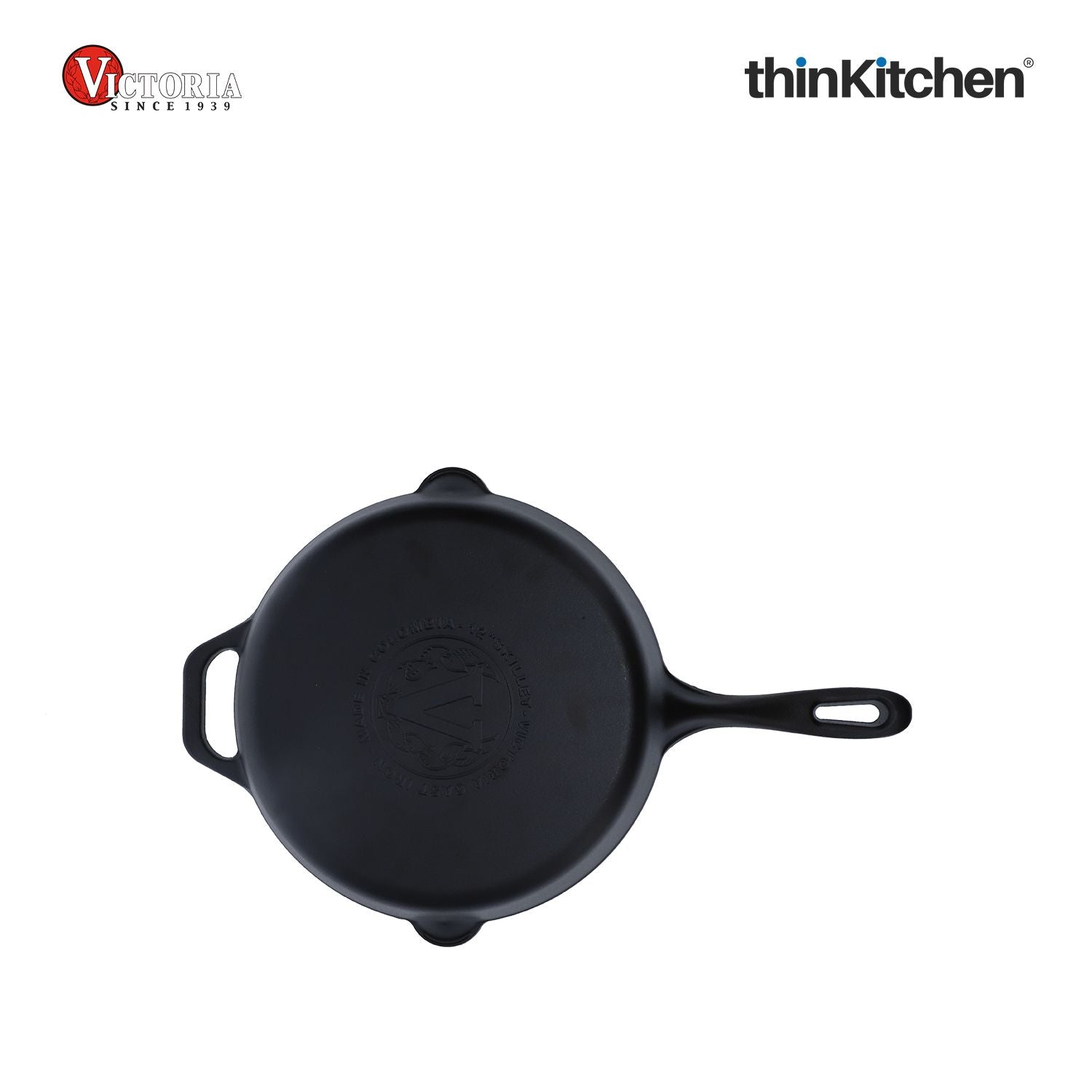 Victoria Cast Iron Skillet Large Frying Pan with Helper Handle Seasoned with 100% Kosher Certified Non-GMO Flaxseed Oil, 12 Inch, Black - 8
