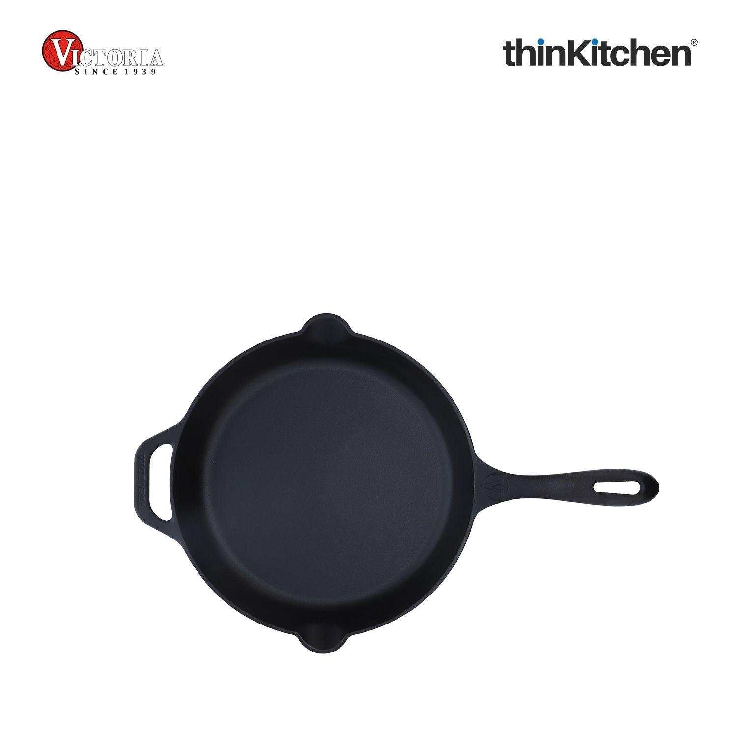 Victoria Cast Iron Skillet Large Frying Pan with Helper Handle Seasoned with 100% Kosher Certified Non-GMO Flaxseed Oil, 12 Inch, Black - 9