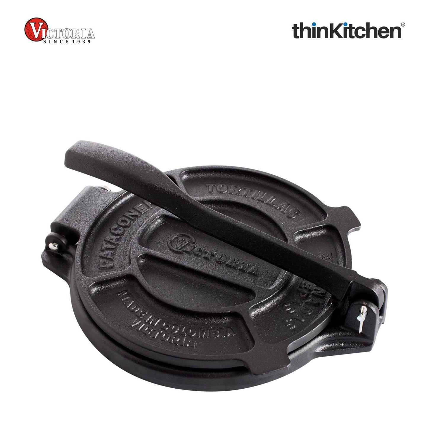 Victoria 8-Inch Cast Iron Tortilla Press | Commercial-Grade Tortilla Maker for Tortillas, Tacos, Roti, Puri & More | Durable HD Iron, Made in Colombia