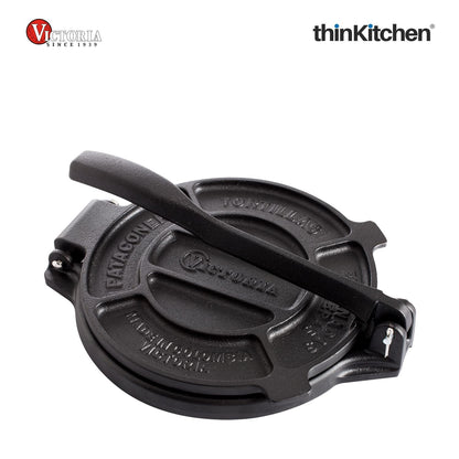 Victoria 8-Inch Cast Iron Tortilla Press | Commercial-Grade Tortilla Maker for Tortillas, Tacos, Roti, Puri & More | Durable HD Iron, Made in Colombia