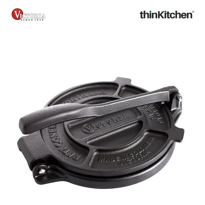 Victoria 8-Inch Cast Iron Tortilla Press | Commercial-Grade Tortilla Maker for Tortillas, Tacos, Roti, Puri & More | Durable HD Iron, Made in Colombia