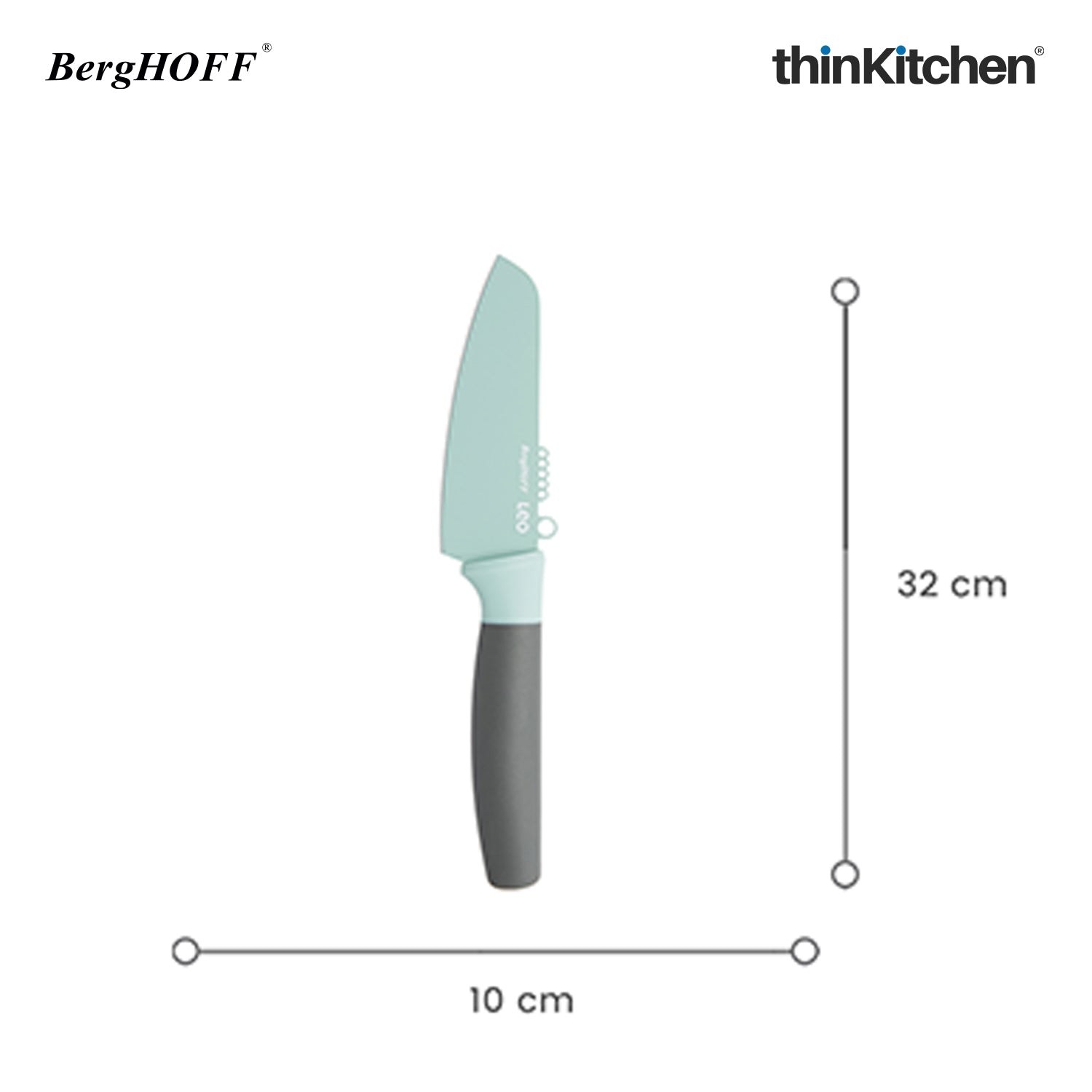 BergHOFF Leo Vegetable Knife With Zester 11 cm - Mint - 5