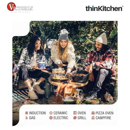 Victoria 4-Inch Cast Iron Skillet, Pre-Seasoned Cast Iron Frying Pan with Long Handle, Made in Colombia