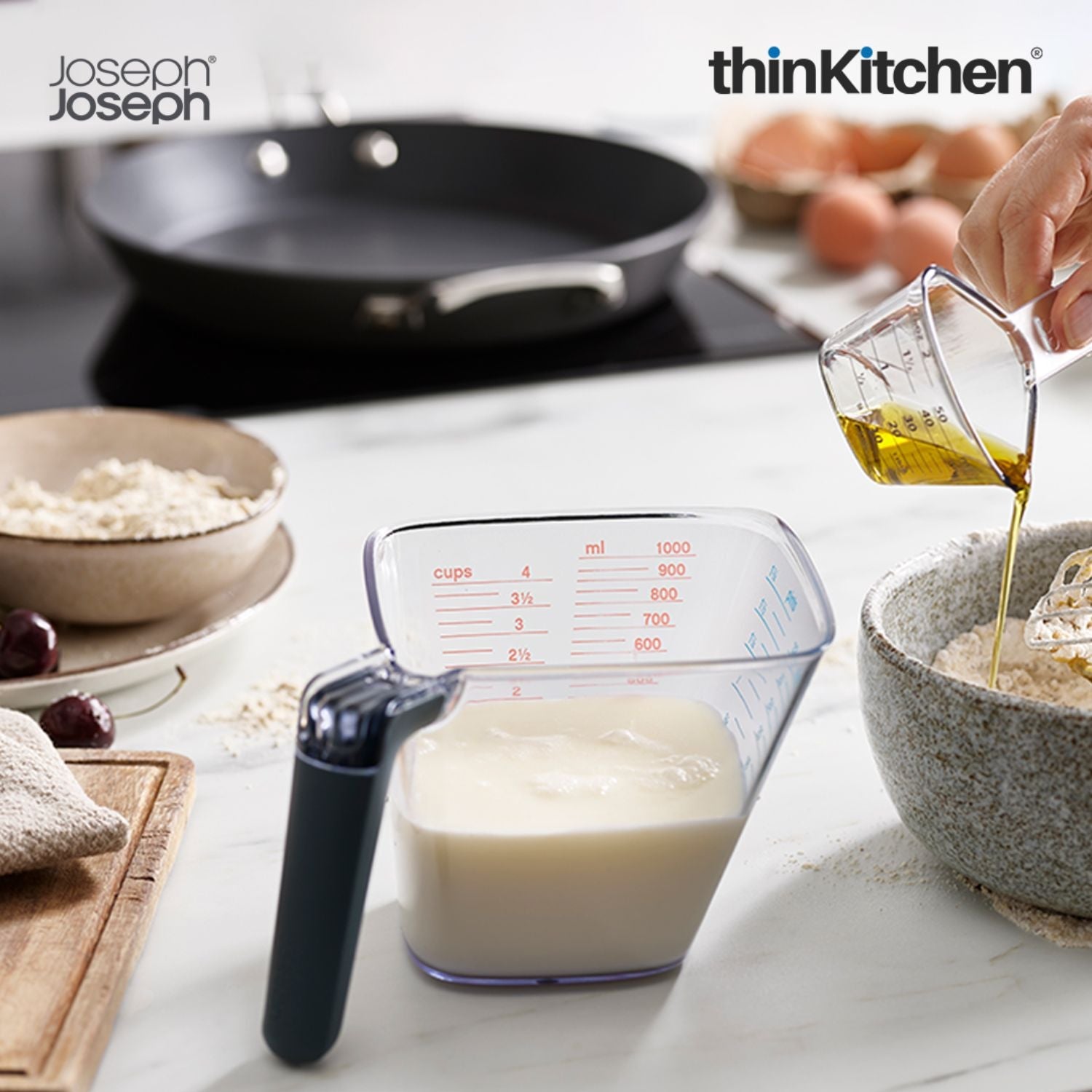 Joseph joseph Align™ 2-piece easy-read measuring jug set - 1