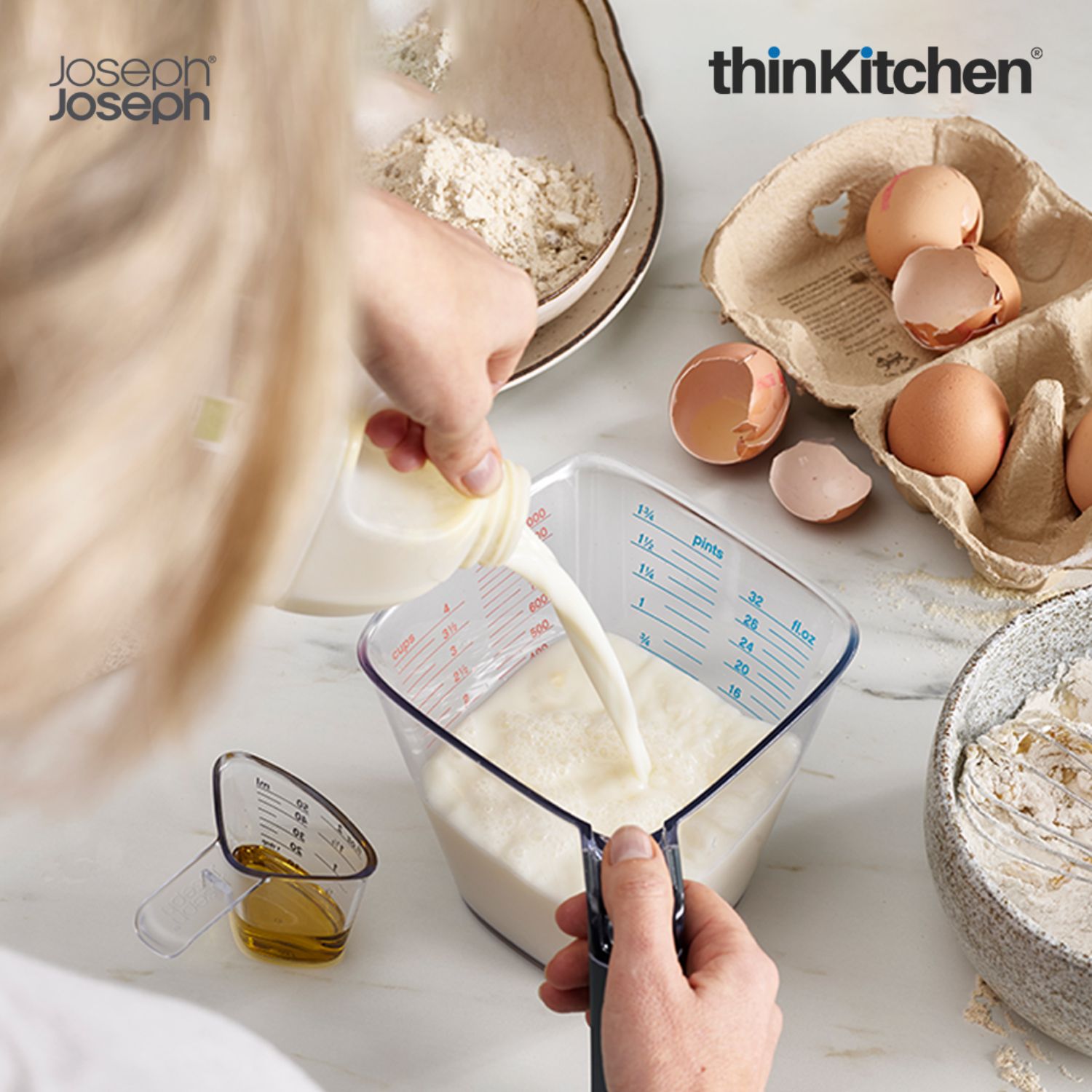 Joseph joseph Align™ 2-piece easy-read measuring jug set - 2