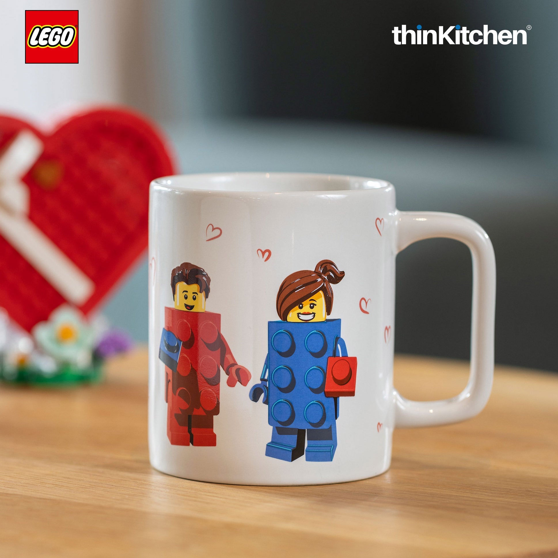 LEGO Love Ceramic Coffee & Tea Mug 300ml for Kids & Adults | Durable Novelty Coffee Gift Mug - 4