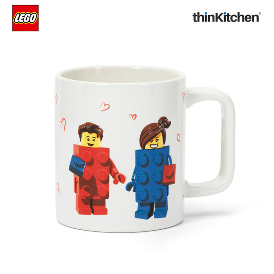 LEGO Love Ceramic Coffee & Tea Mug 300ml for Kids & Adults | Durable Novelty Coffee Gift Mug