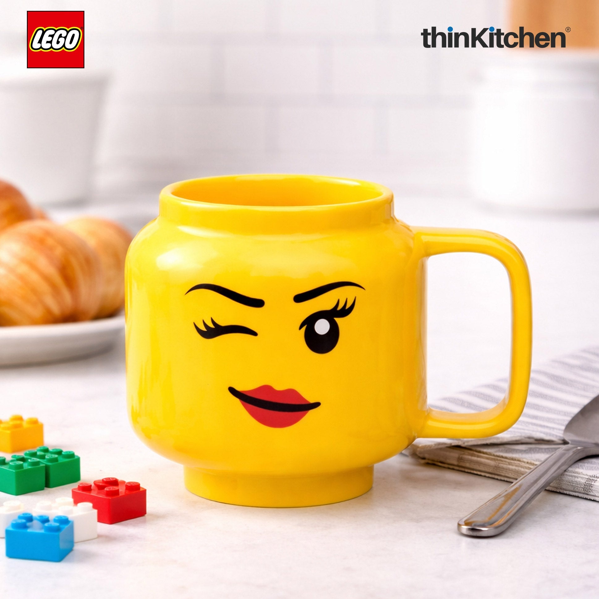 LEGO Iconic Winking Ceramic Mug for Tea, Coffee, 255ml  for Kids & Adults | Gift Mug for Office & Home Use - 4