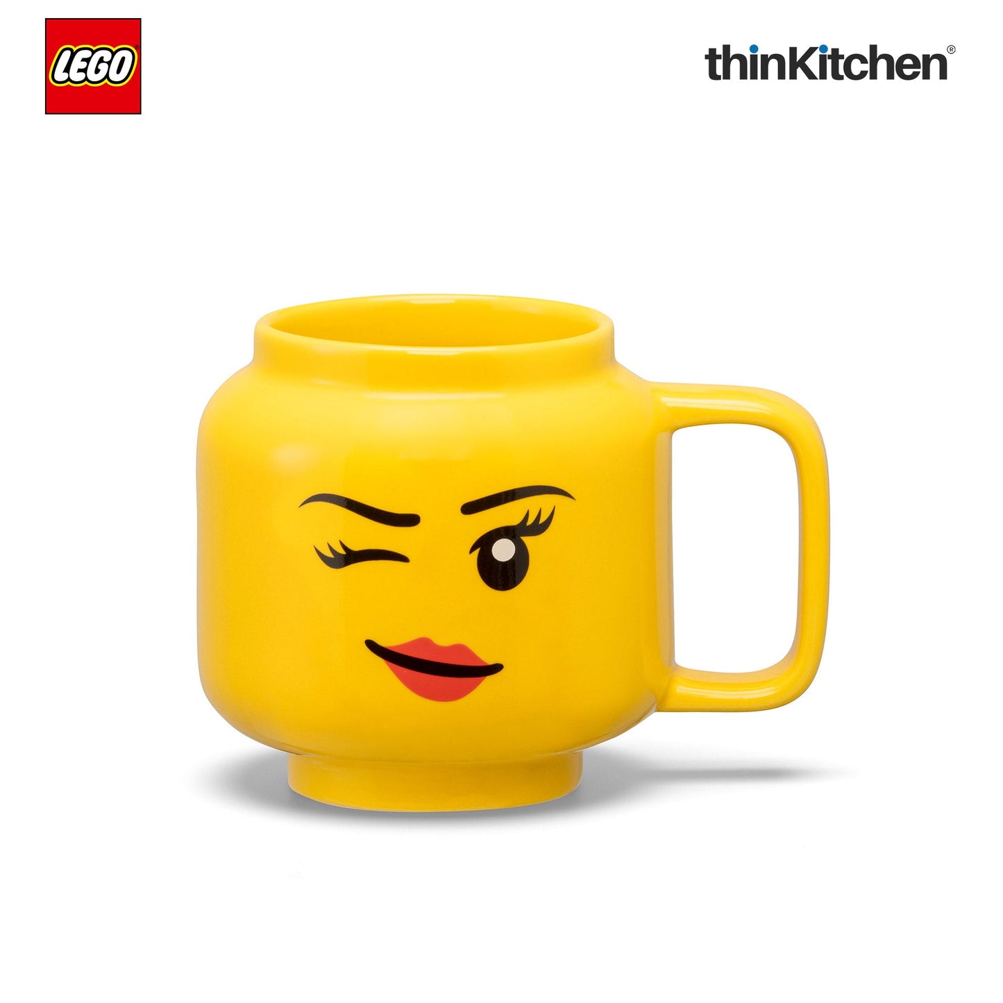 LEGO Iconic Winking Ceramic Mug for Tea, Coffee, 255ml  for Kids & Adults | Gift Mug for Office & Home Use