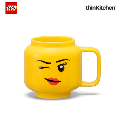 LEGO Iconic Winking Ceramic Mug for Tea, Coffee, 255ml  for Kids & Adults | Gift Mug for Office & Home Use