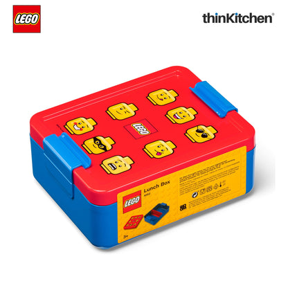 LEGO Iconic Kids Lunch Box with Divider 1.7L (Red & Blue) | BPA Free, Lunch Box for School, Snack Box, Travel Lunch Box