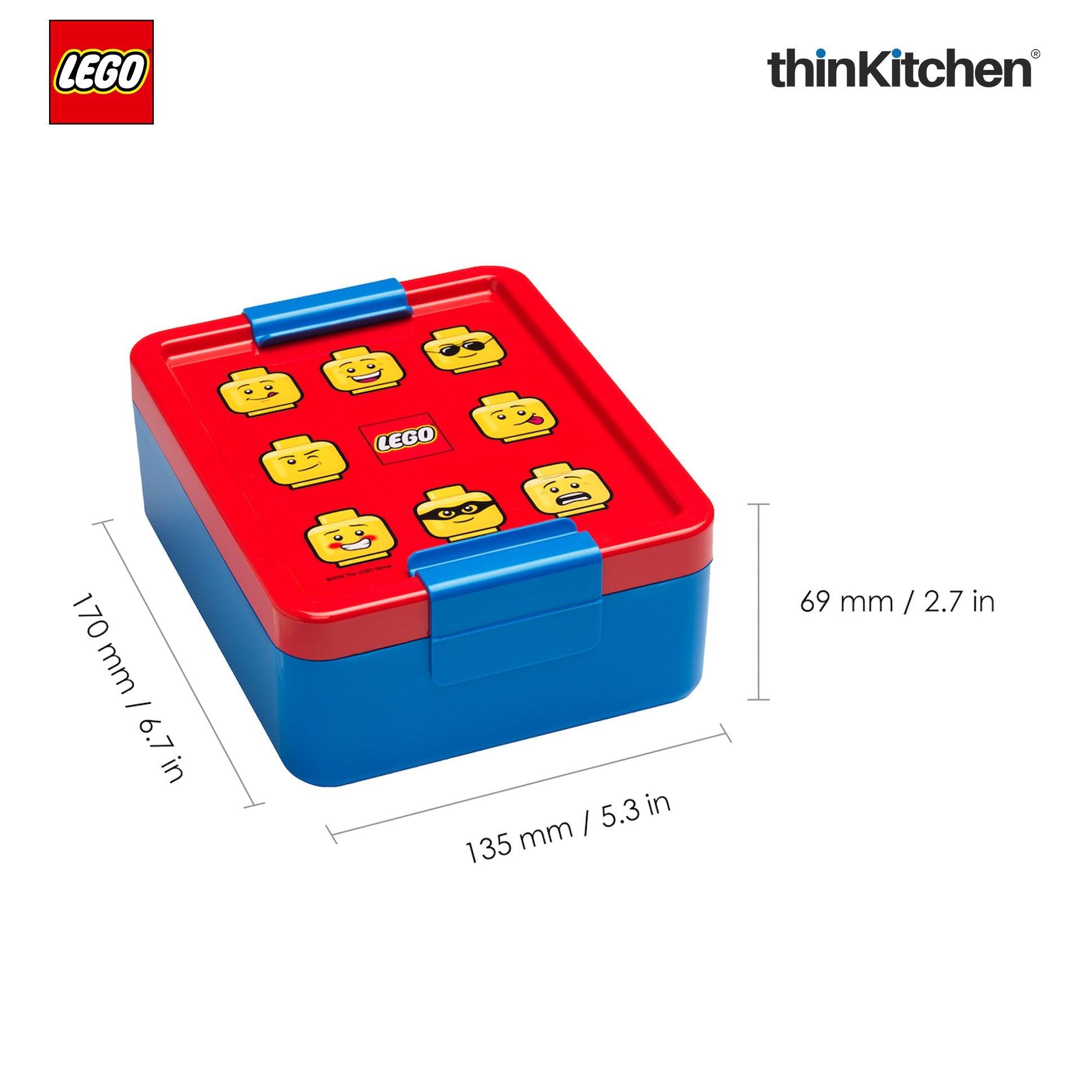 LEGO Iconic Kids School Lunch Set with 390ml Water Bottle & 1.7L Lunch Box | BPA Free Travel Lunch Set for Kids & Adults - 3
