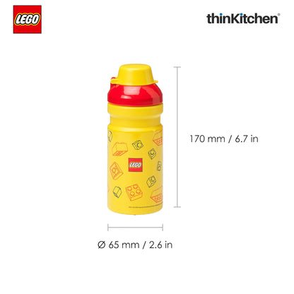 LEGO  Brick Art Line Series Kids School Lunch Set with 390ml Water Bottle & 1.7L Lunch Box | BPA Free Travel Lunch Set for Kids & Adults