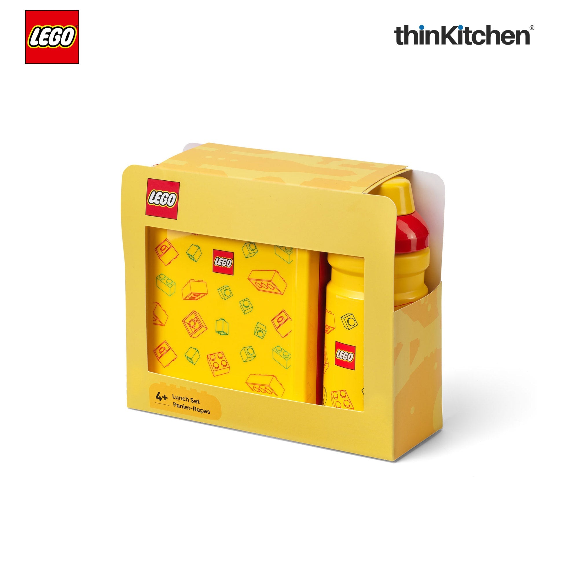 LEGO  Brick Art Line Series Kids School Lunch Set with 390ml Water Bottle & 1.7L Lunch Box | BPA Free Travel Lunch Set for Kids & Adults - 5