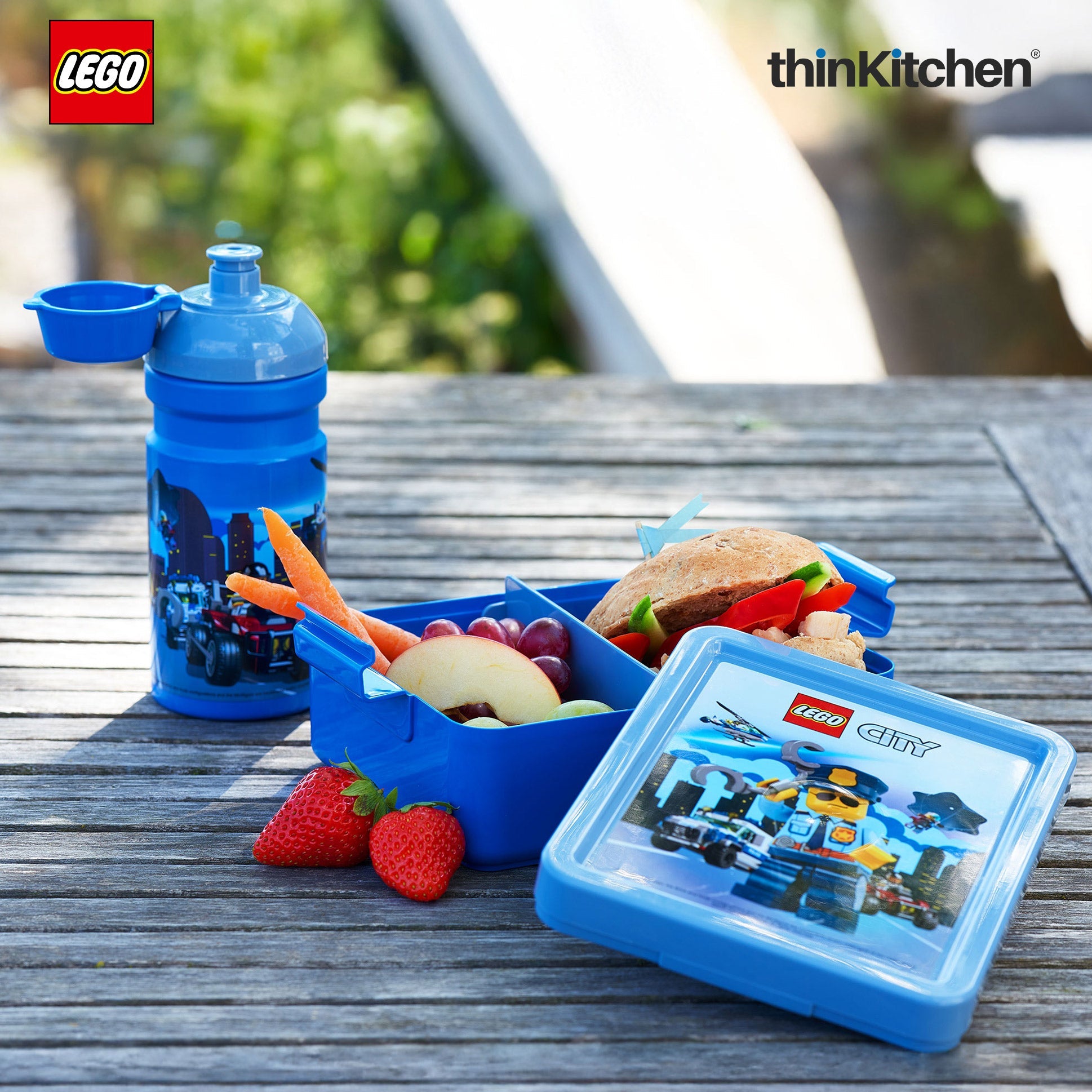 LEGO  City Series School Lunch Set with 390ml Water Bottle & 1.7L Lunch Box for Kids | BPA Free, Travel Lunch Set for Kids & Adults - 4