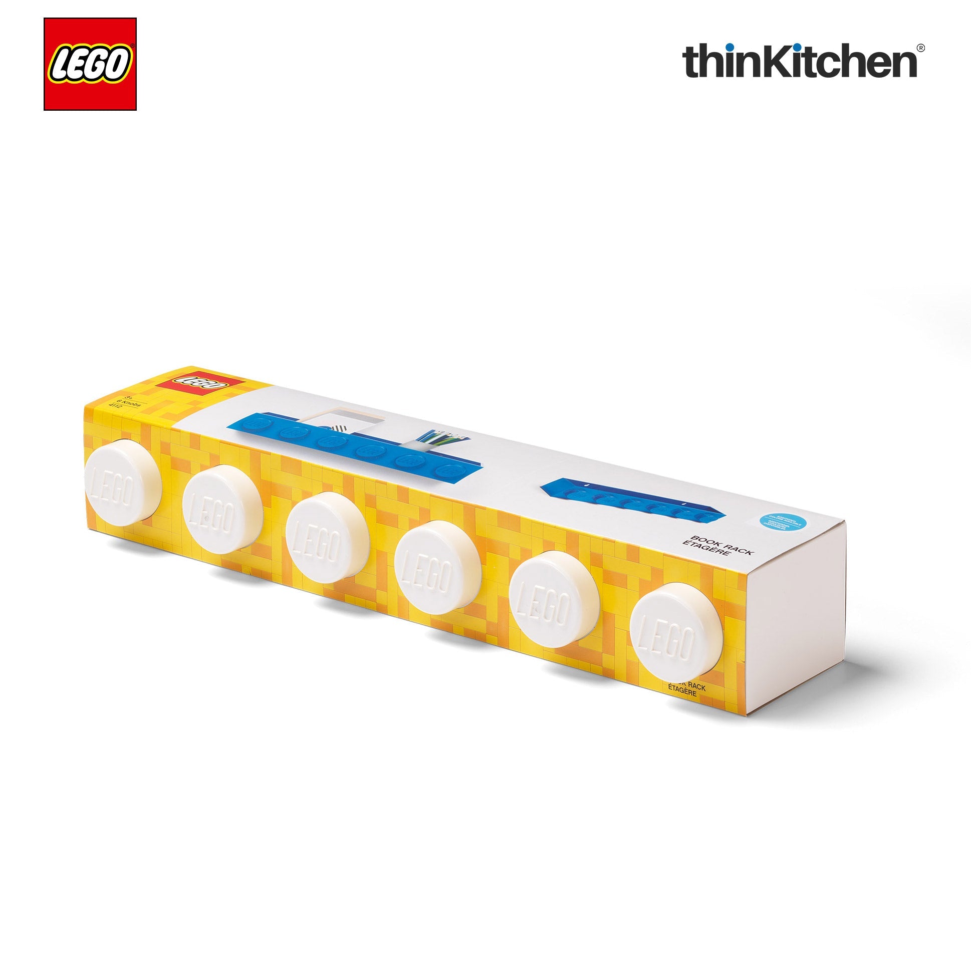 LEGO Wall Mounted Book Rack White, 19 Inches | Decorative Book Shelf for Books and Toys - 5