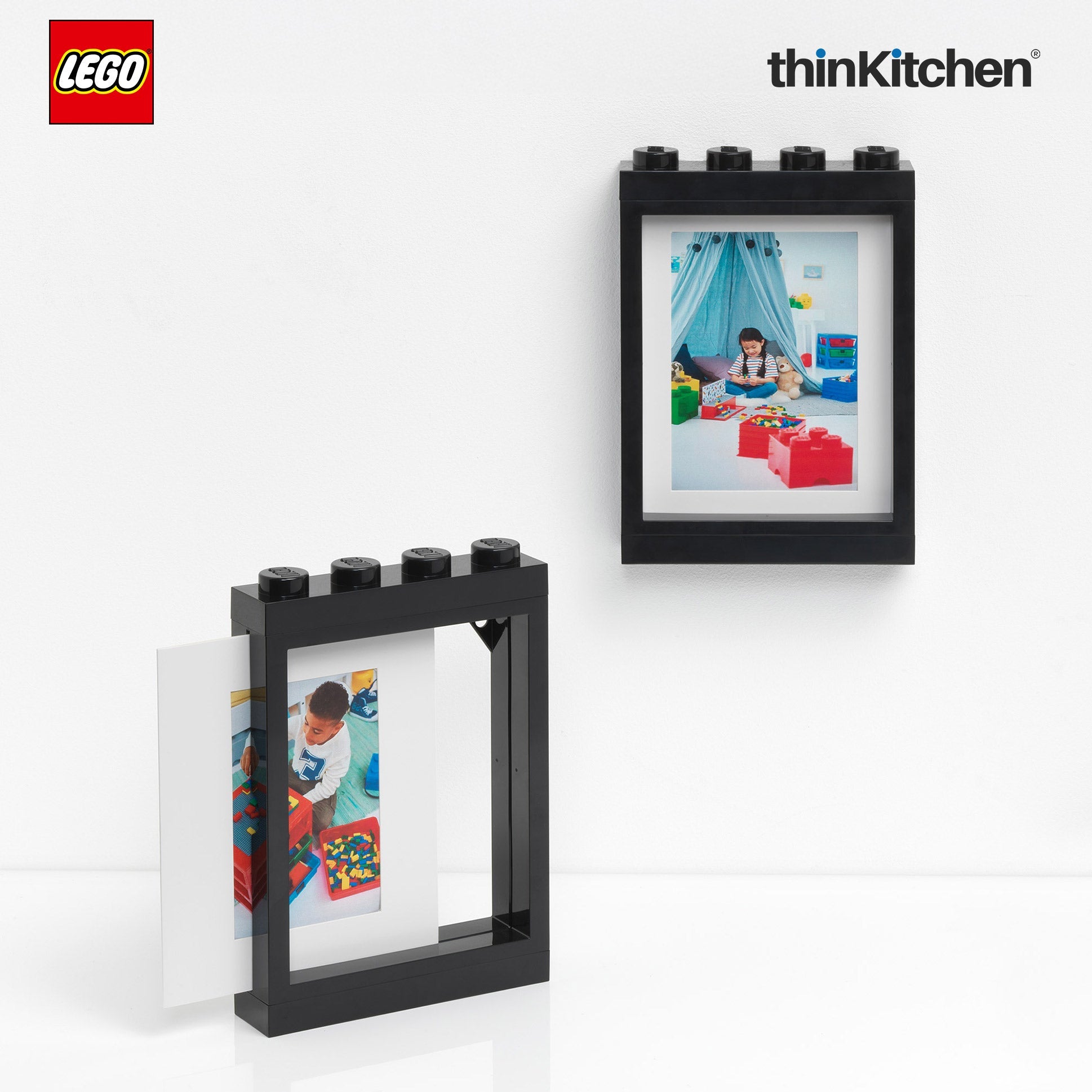 LEGO Decorative Photo Frame - 6x4 Inches, Black | Picture Frame for Kids Room, Bedroom & Living Room Décor - 5