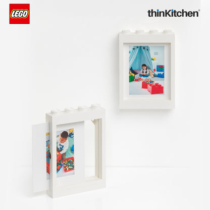 LEGO Decorative Photo Frame - 6x4 Inches, White | Picture Frame for Kids Room, Bedroom & Living Room Decor