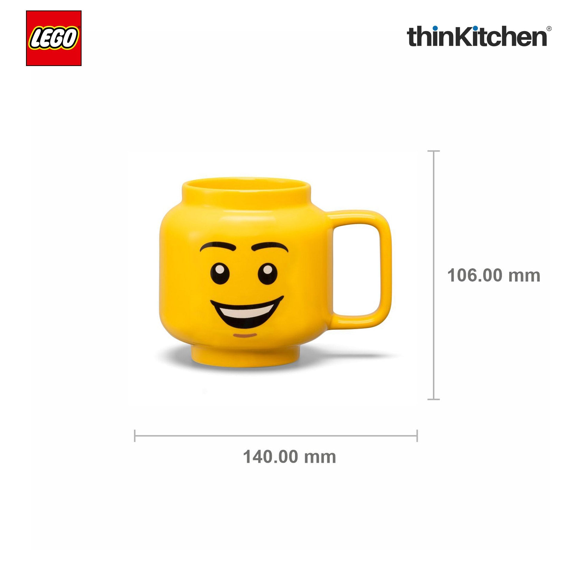 LEGO Iconic Ceramic Mug for Coffee, Tea, Large, 530ml | Gift Mug for Kids & Adults - 2