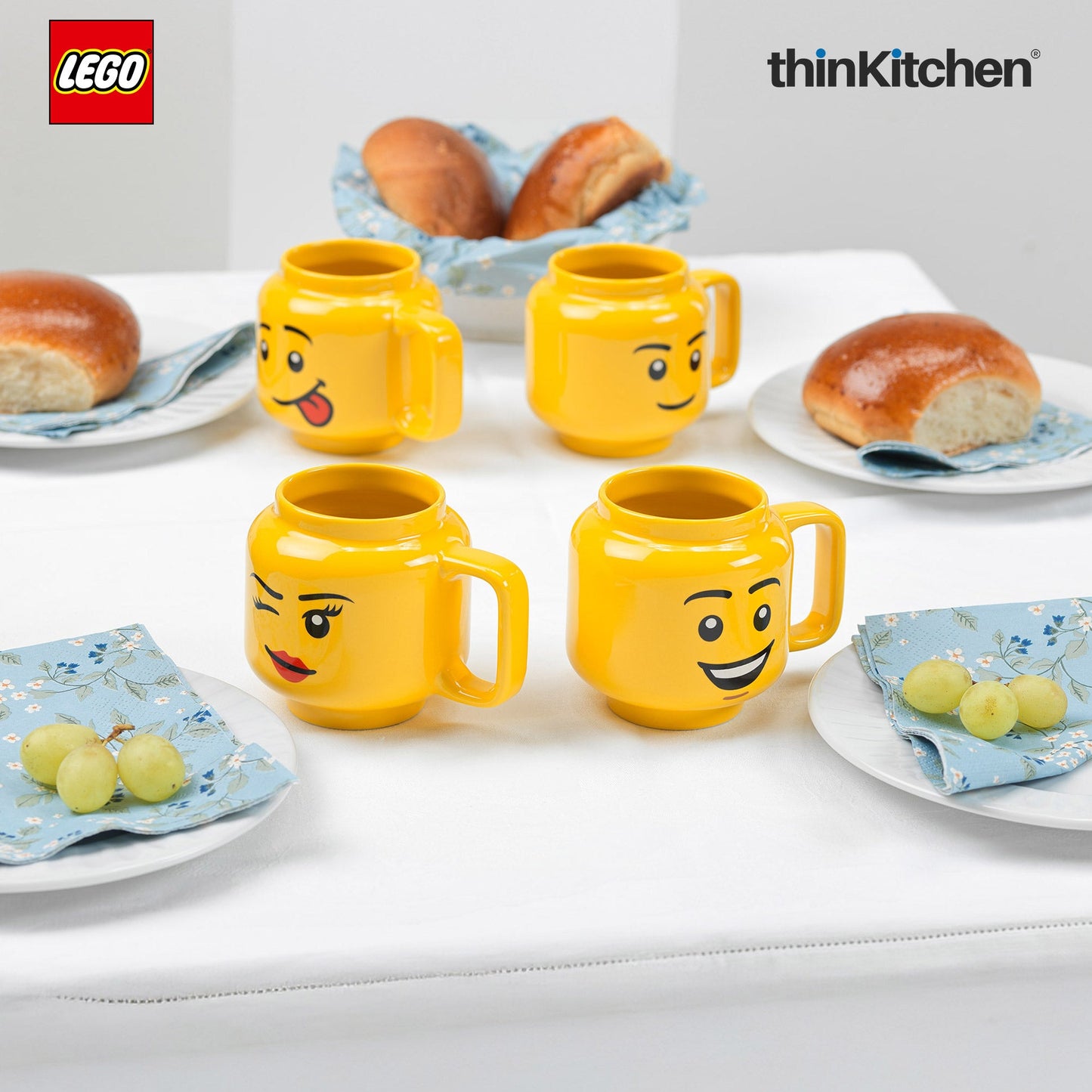 LEGO Iconic Happy Boy Ceramic Mug for Coffee, Tea, Large, 530ml | Gift Mug for Kids & Adults