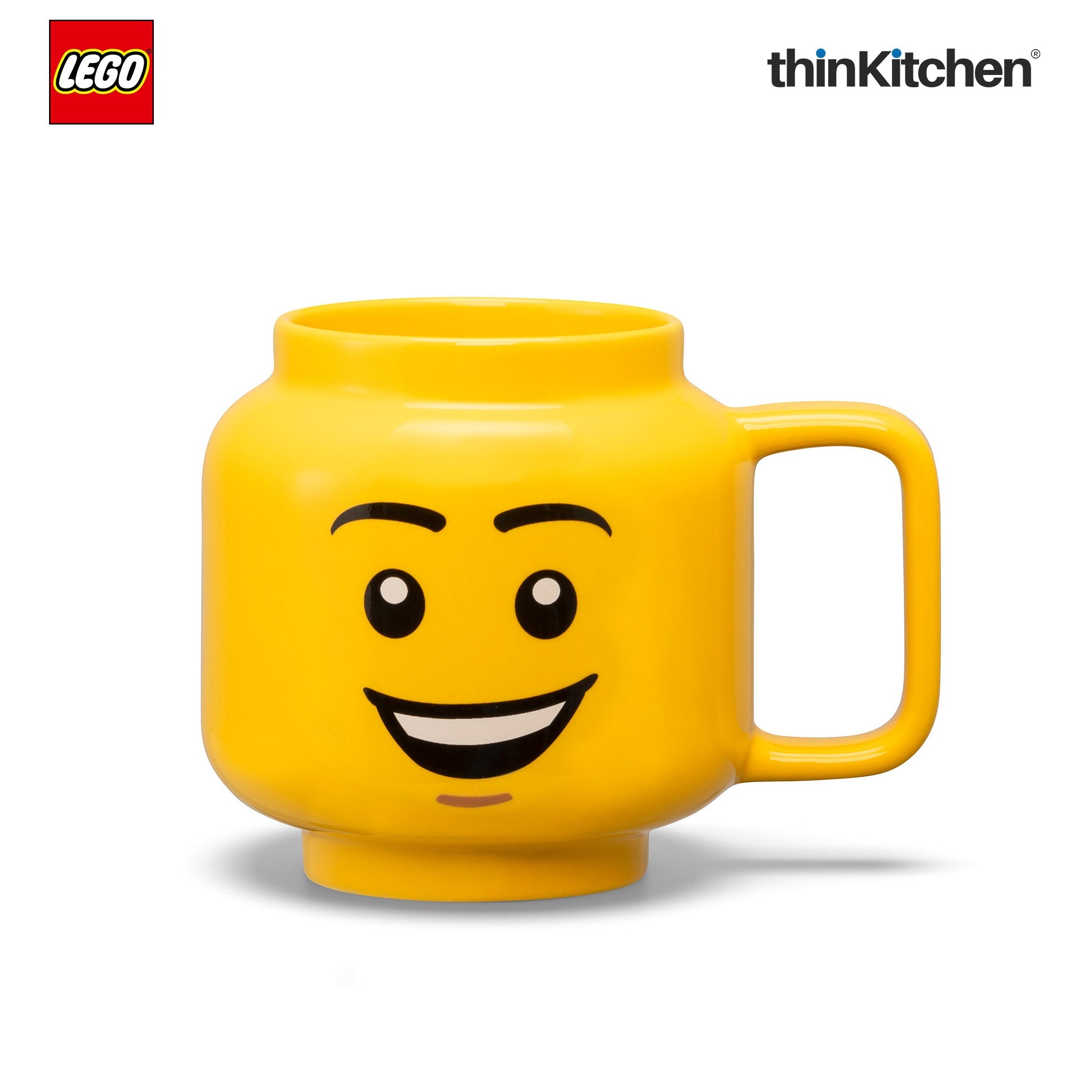 LEGO Iconic Happy Boy Ceramic Mug for Coffee, Tea, Large, 530ml | Gift Mug for Kids & Adults - 1