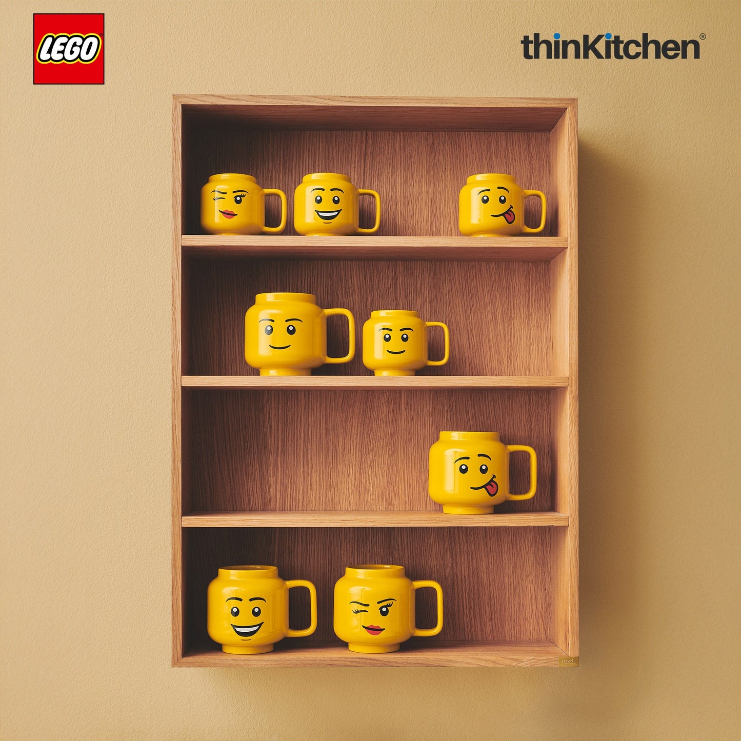 LEGO Iconic Happy Boy Ceramic Mug for Coffee, Tea, Large, 530ml | Gift Mug for Kids & Adults