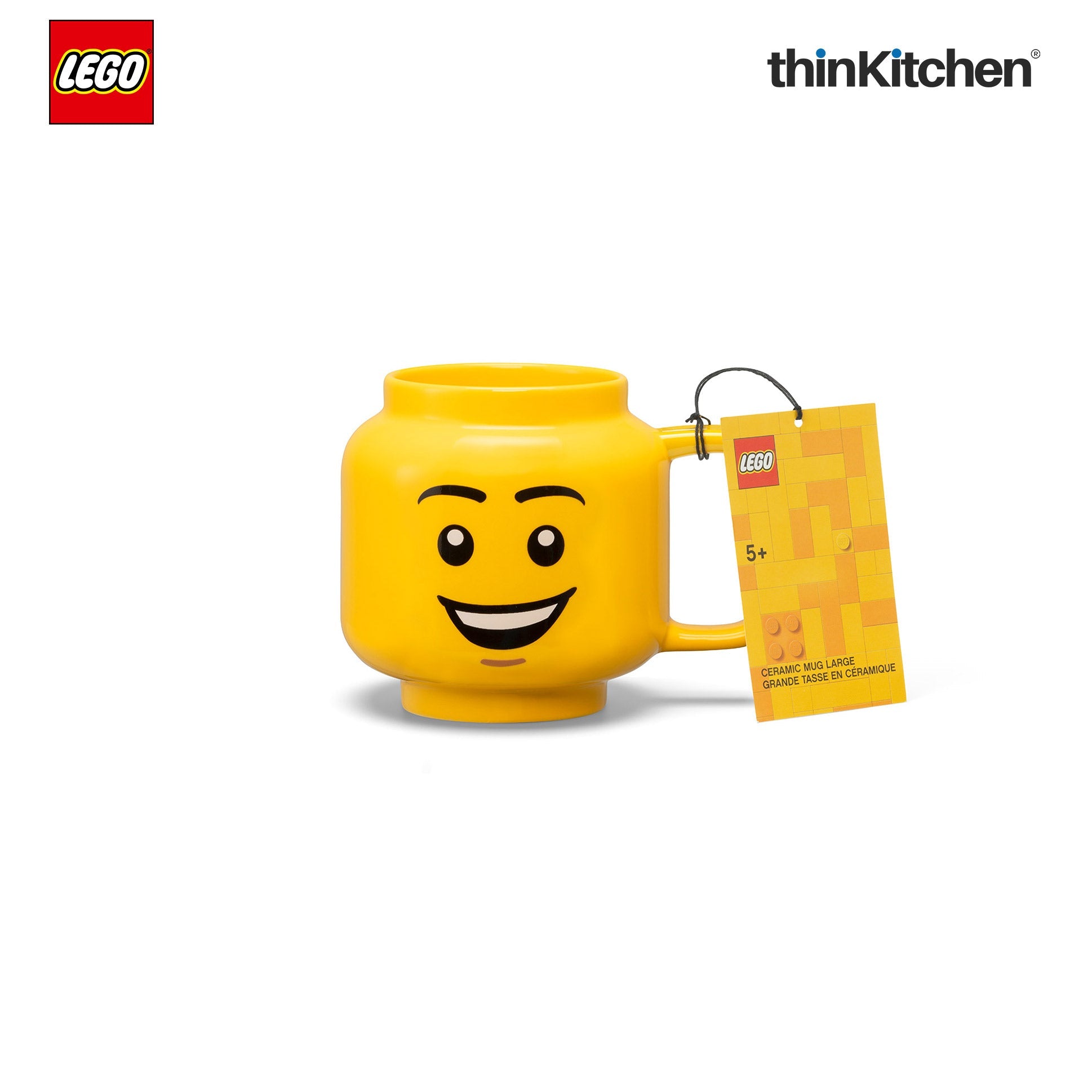LEGO Iconic Happy Boy Ceramic Mug for Coffee, Tea, Large, 530ml | Gift Mug for Kids & Adults - 6