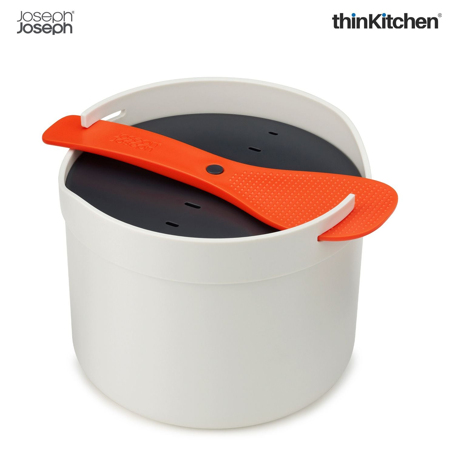Joseph Joseph M-Cuisine Microwave Rice and Grain Cooker - Stone/Orange - 12