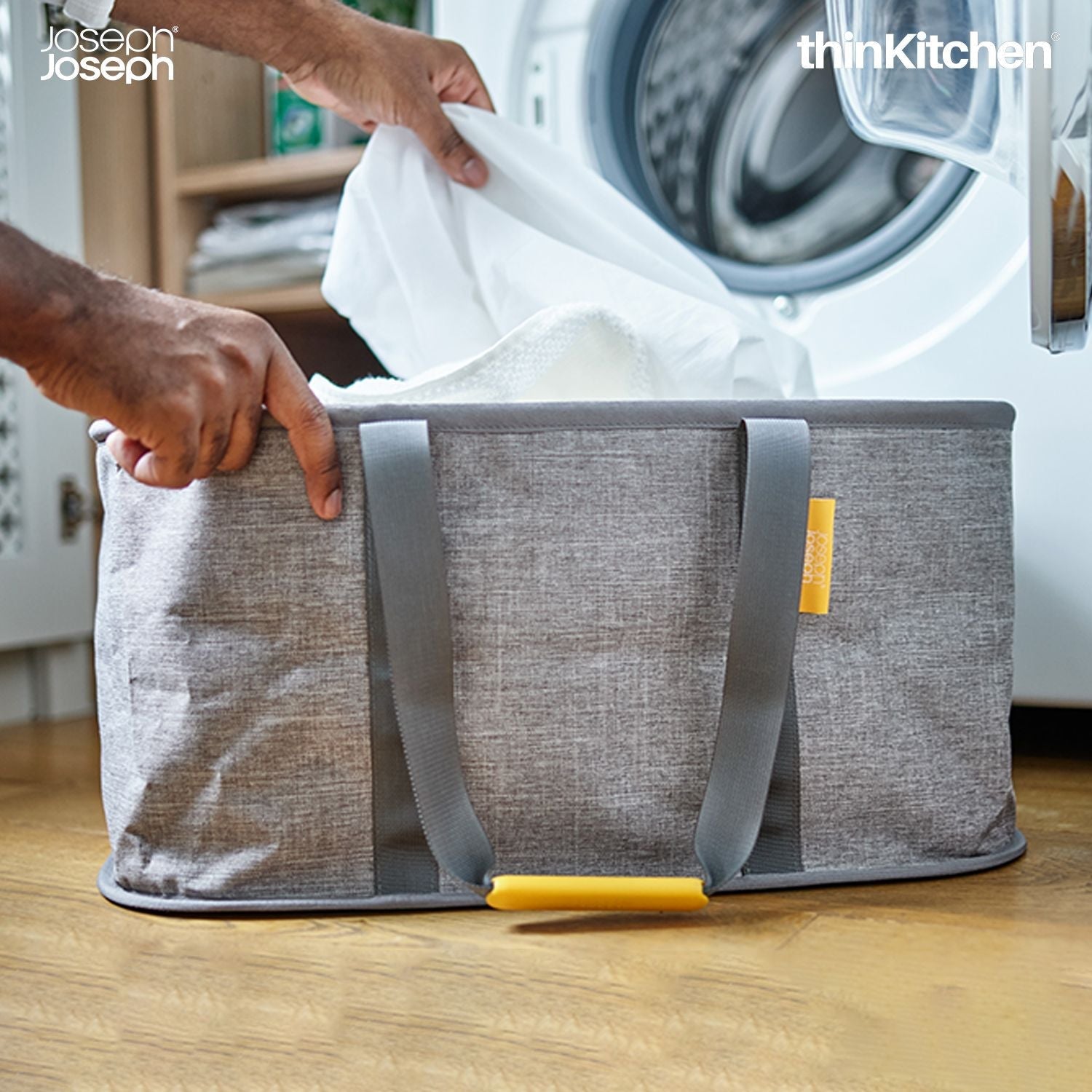 Joseph Joseph Laundry Combo: Pocket Plus Advanced Ironing Board Cover x  Hold-All Collapsible 35L Laundry Basket - 8