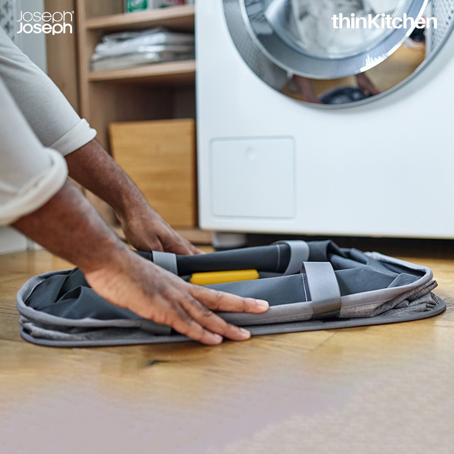 Joseph Joseph Laundry Combo: Pocket Plus Advanced Ironing Board Cover x  Hold-All Collapsible 35L Laundry Basket - 12