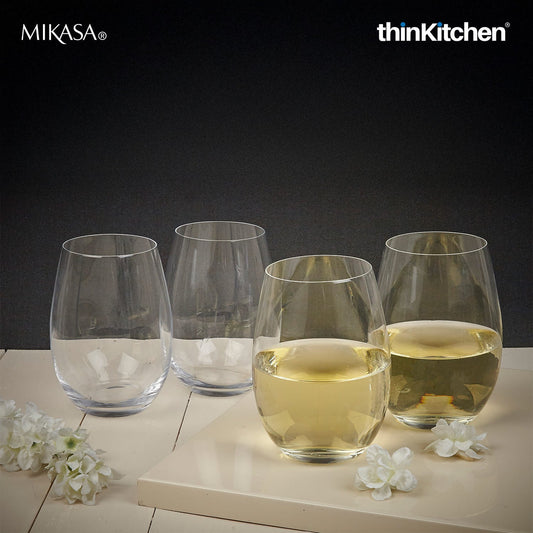 Mikasa Mikasa Glassware Mikasa Julie Set Of Four Stemless Wine Glasses, 561Ml, Gift Boxed