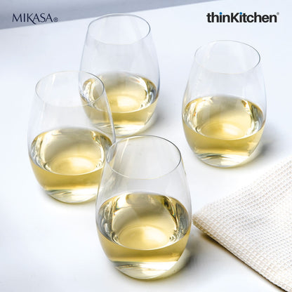 Mikasa Mikasa Glassware Mikasa Julie Set Of Four Stemless Wine Glasses, 561Ml, Gift Boxed