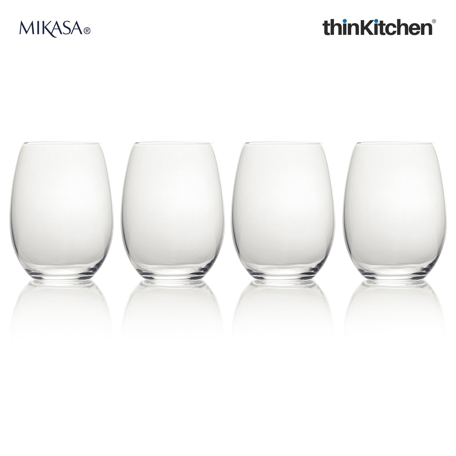 Mikasa Mikasa Glassware Mikasa Julie Set Of Four Stemless Wine Glasses, 561Ml, Gift Boxed - 3